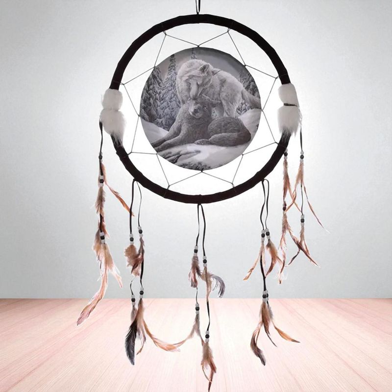 ​Attrape-rêves loups câlin - 33 cm