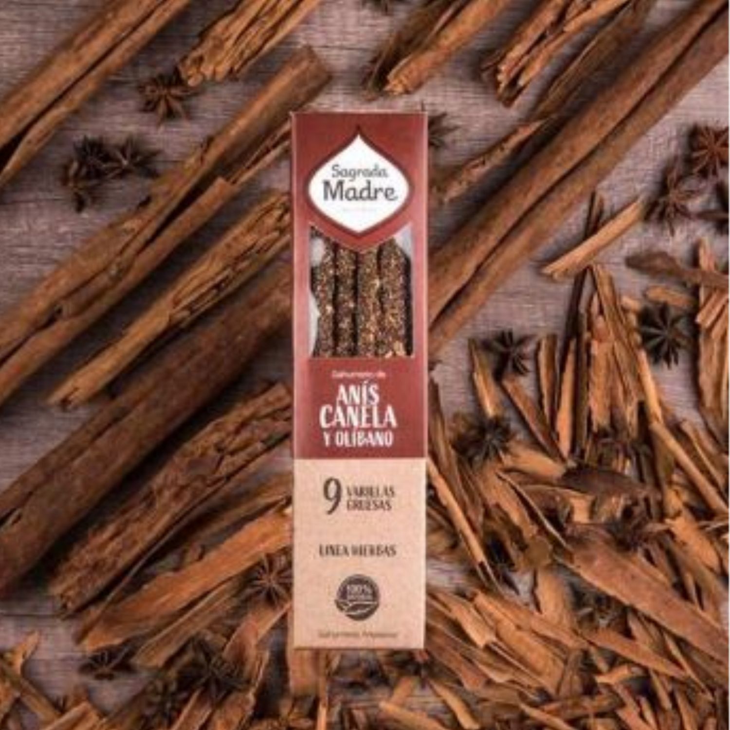 Encens naturels Sagrada Madre – Ligne Herbes "Cannelle, Anis &amp; Olibanum"