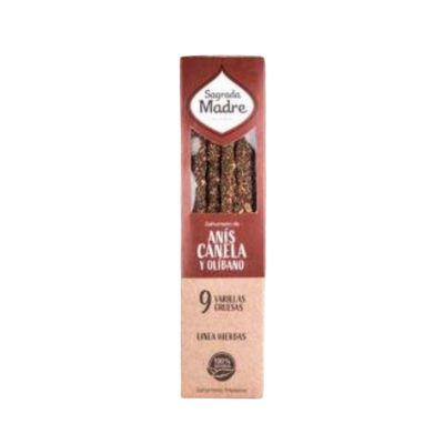 Encens naturels Sagrada Madre – Ligne Herbes "Cannelle, Anis &amp; Olibanum"