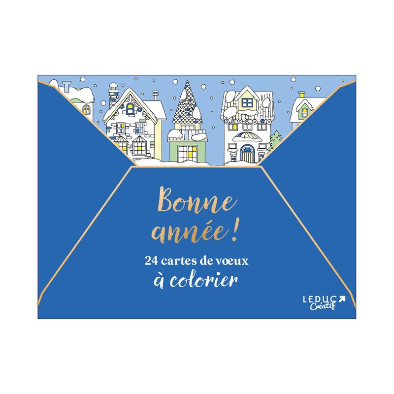 Bonne Année ! - 24 cartes de vœux à colorier - Collectif