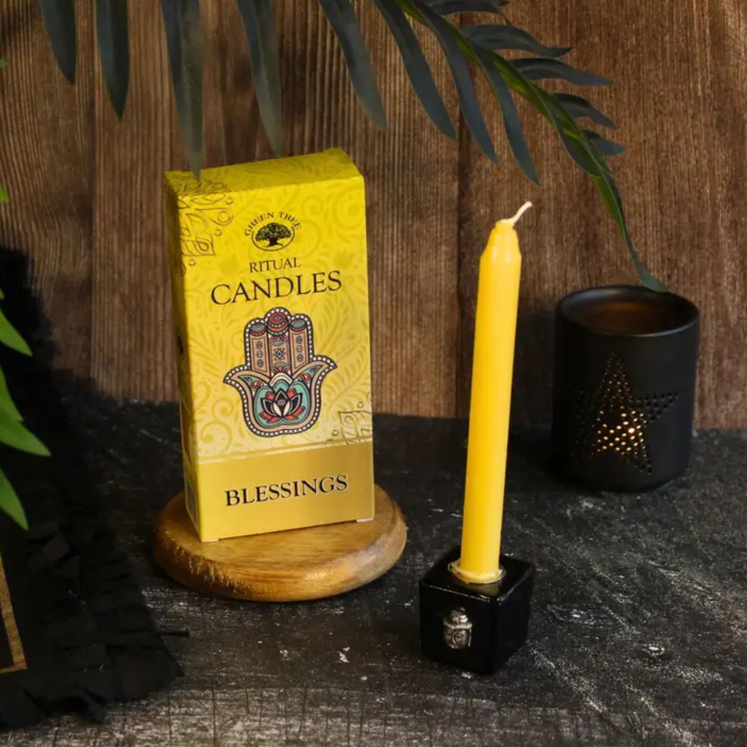 Bougies Rituel jaune - Bénédiction - Lot de 10 pcs