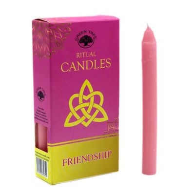Bougies Rituel rose - Amitié - Lot de 10 pcs