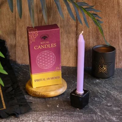 Bougies Rituel lilas - Conscience spirituelle - Lot de 10 pcs Bougies Rituel lilas - Conscience spirituelle - Lot de 10 pcs