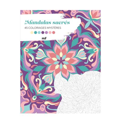 Mandalas sacrés - 45 coloriages mystères - Sandrine Fourrier - Livre