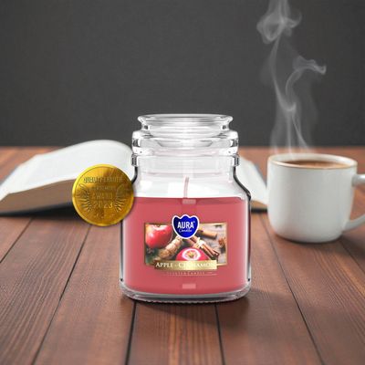 Bougie Parfumée Cannelle &amp; Pomme – Aura Candles - 28h