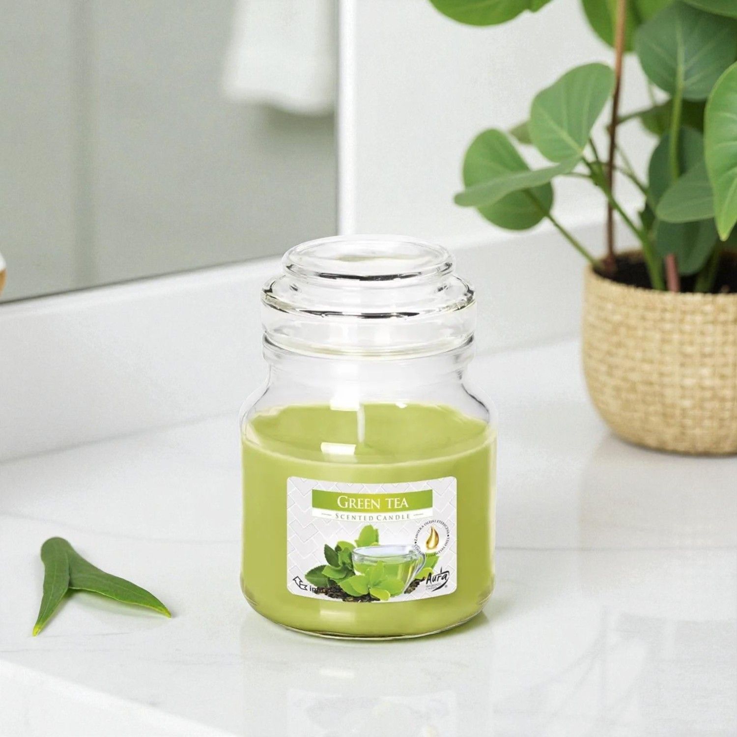Bougie Parfumée Thé Vert – Aura Candles - 28h
