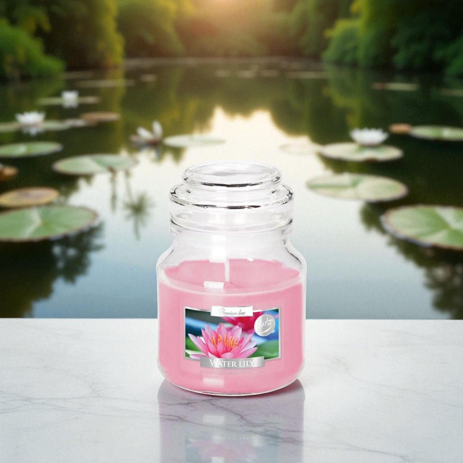 Bougie Parfumée Water Lily – Aura Candles - 28h