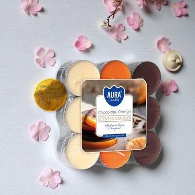 Bougies Chauffe-Plat Parfumées Chocolat & Orange – Aura Candles