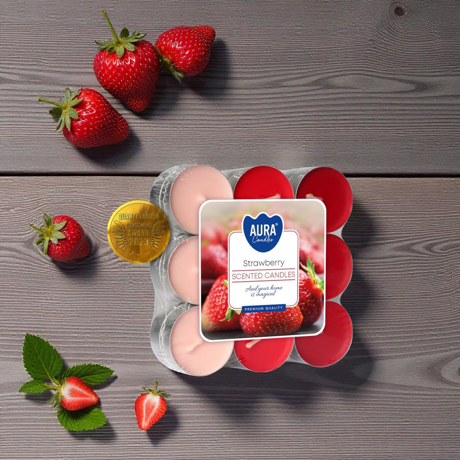 Bougies Chauffe-Plat Parfumées Strawberry – Aura Candles