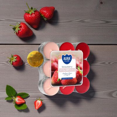Bougies Chauffe-Plat Parfumées Strawberry – Aura Candles