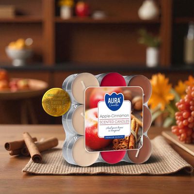​Bougies Chauffe-Plat Parfumées Pomme-Cannelle – Aura Candles