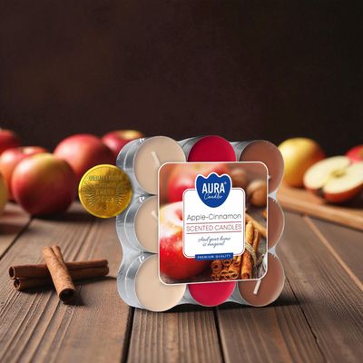 ​Bougies Chauffe-Plat Parfumées Pomme-Cannelle – Aura Candles