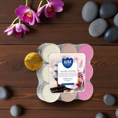 Bougies Chauffe-Plat Parfumées Vanille &amp; Orchidée – Aura Candles