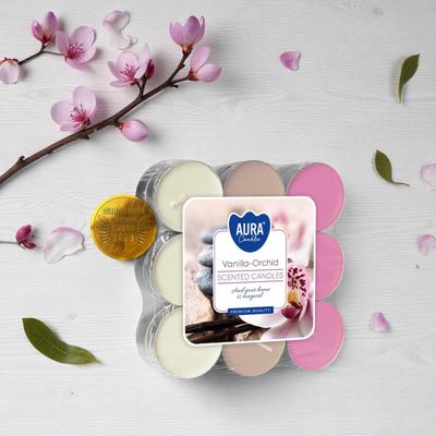 Bougies Chauffe-Plat Parfumées Vanille &amp; Orchidée – Aura Candles