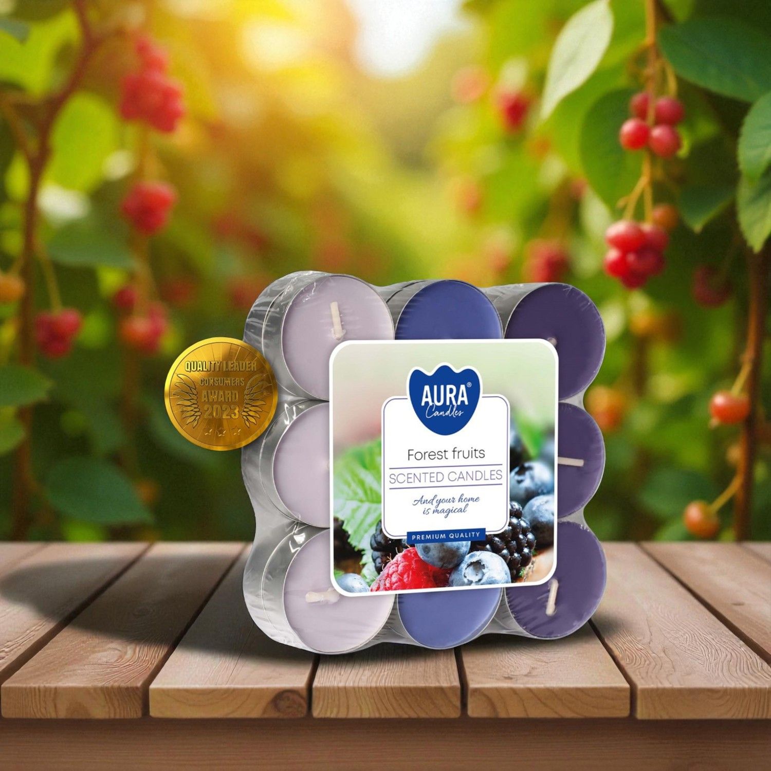 Bougies Chauffe-Plat Parfumées Fruits des Bois – Aura Candles