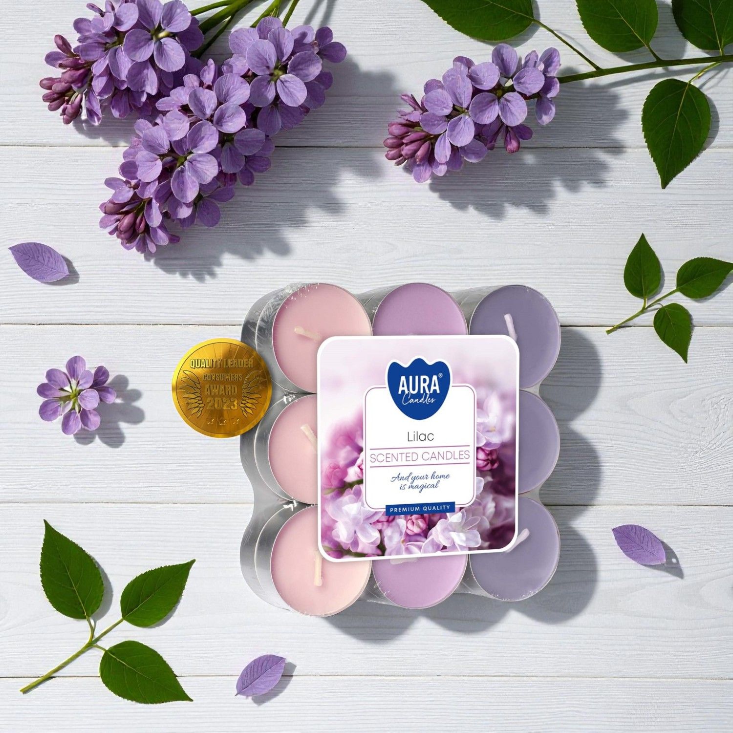 Bougies Chauffe-Plat Parfumées Lilas – Aura Candles
