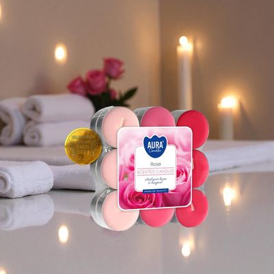 ​Bougies Chauffe-Plat Parfumées Roses – Aura Candles