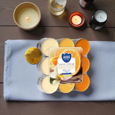 Bougies Chauffe-Plat Parfumées Vanille-Orange – Aura Candles