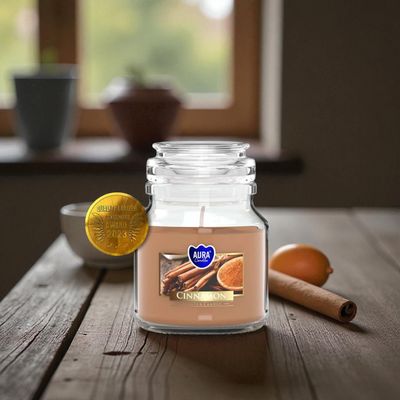 Bougie Parfumée Cannelle – Aura Candles - 28h