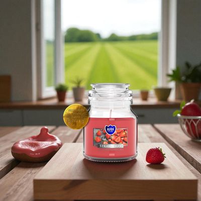 Bougie Parfumée Fraise – Aura Candles - 28h