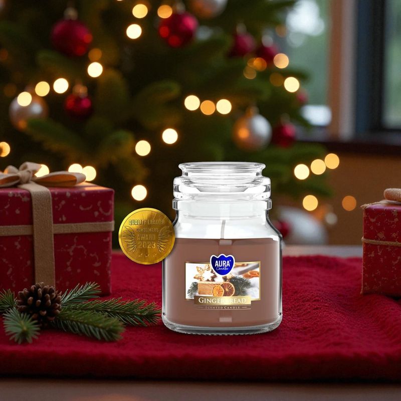 ​Bougie Parfumée Pain d’Épices – Aura Candles - 28h