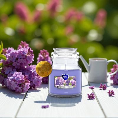 Bougie Parfumée Violet Garden – Aura Candles - 28h