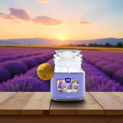 Bougie Parfumée Violet Garden – Aura Candles - 28h