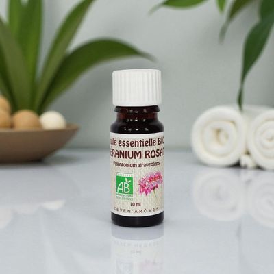 Huile essentielle Bio Géranium Rosat - 10ml - Céven Arômes