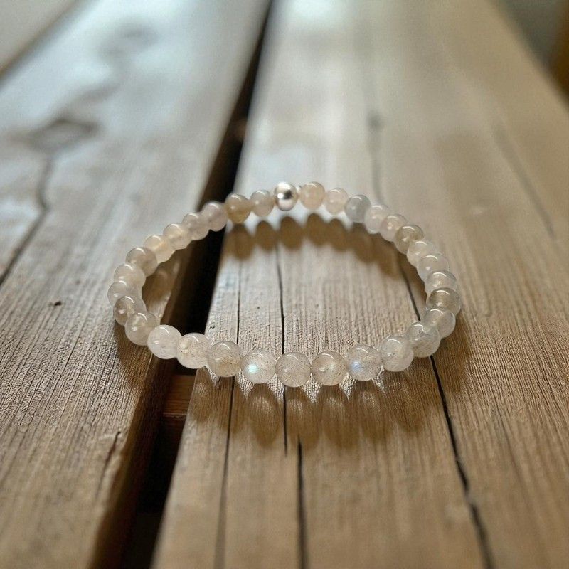 Bracelet labradorite 6mm - Protection énergétique &amp; lumière intérieure
