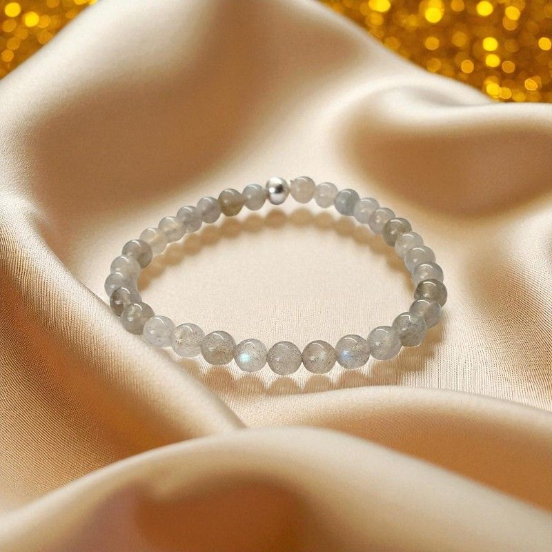 Bracelet labradorite 6mm - Protection énergétique &amp; lumière intérieure