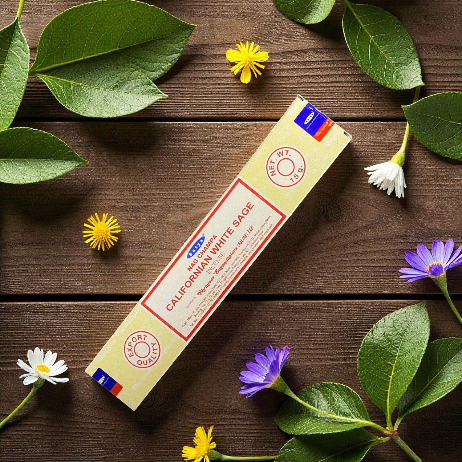 Encens Satya Californian White Sage - 15g Paquet d'Encens Satya Californian White Sage - 15g