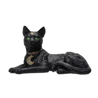 Figurine Chat Noir Wiccan Allongé