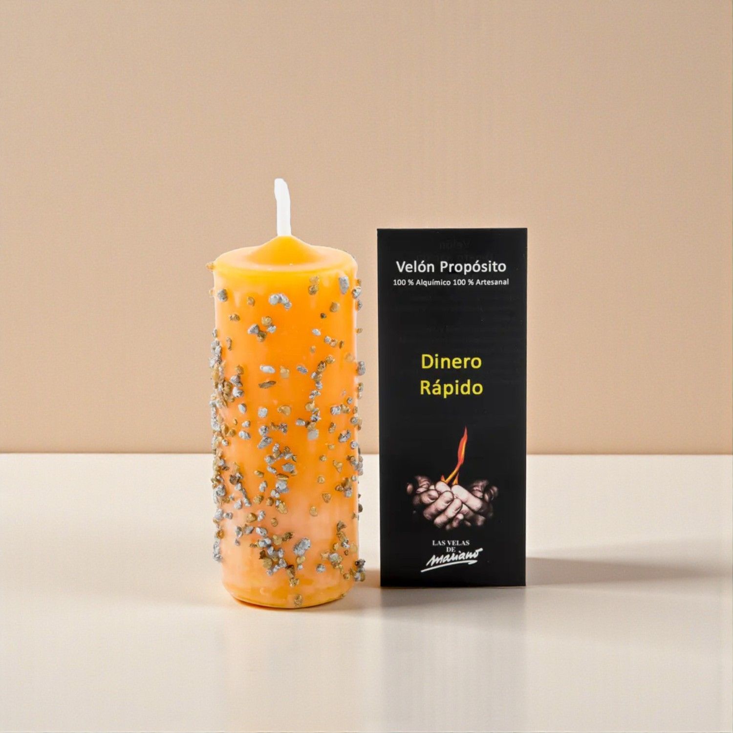 Bougie Artisanale Argent Rapide - Las Velas de Mariano