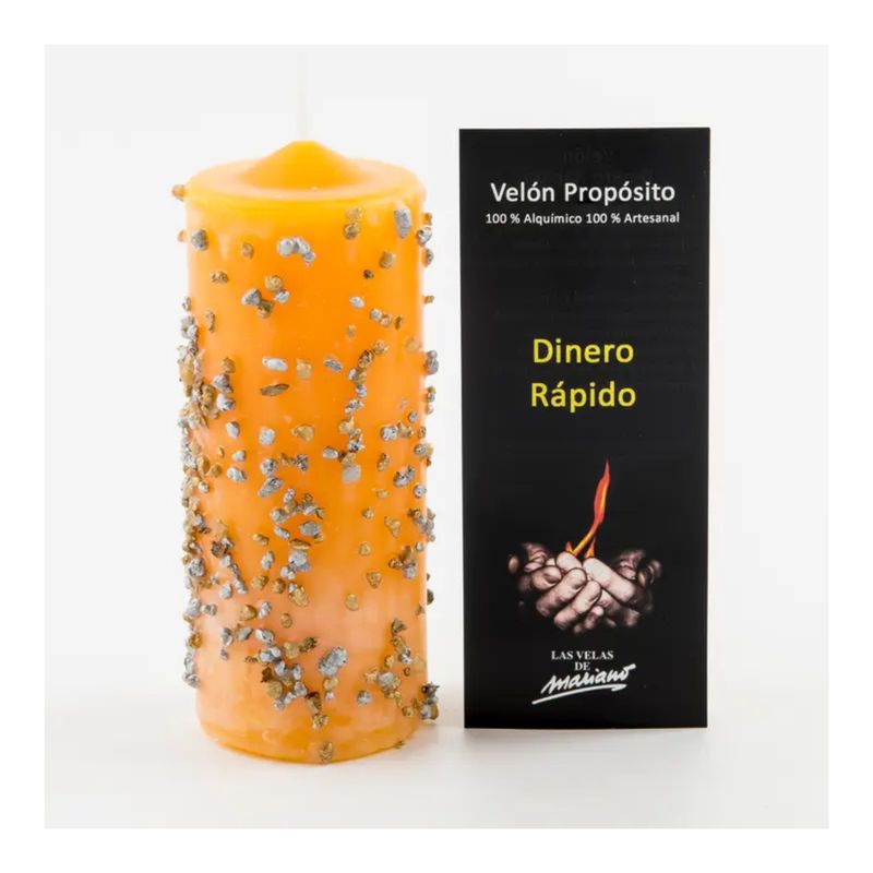 Bougie Artisanale Argent Rapide - Las Velas de Mariano