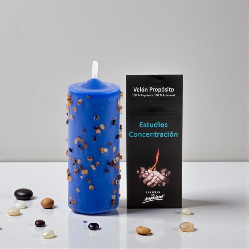 Bougie Artisanale Études &amp; Concentration - Las Velas de Mariano