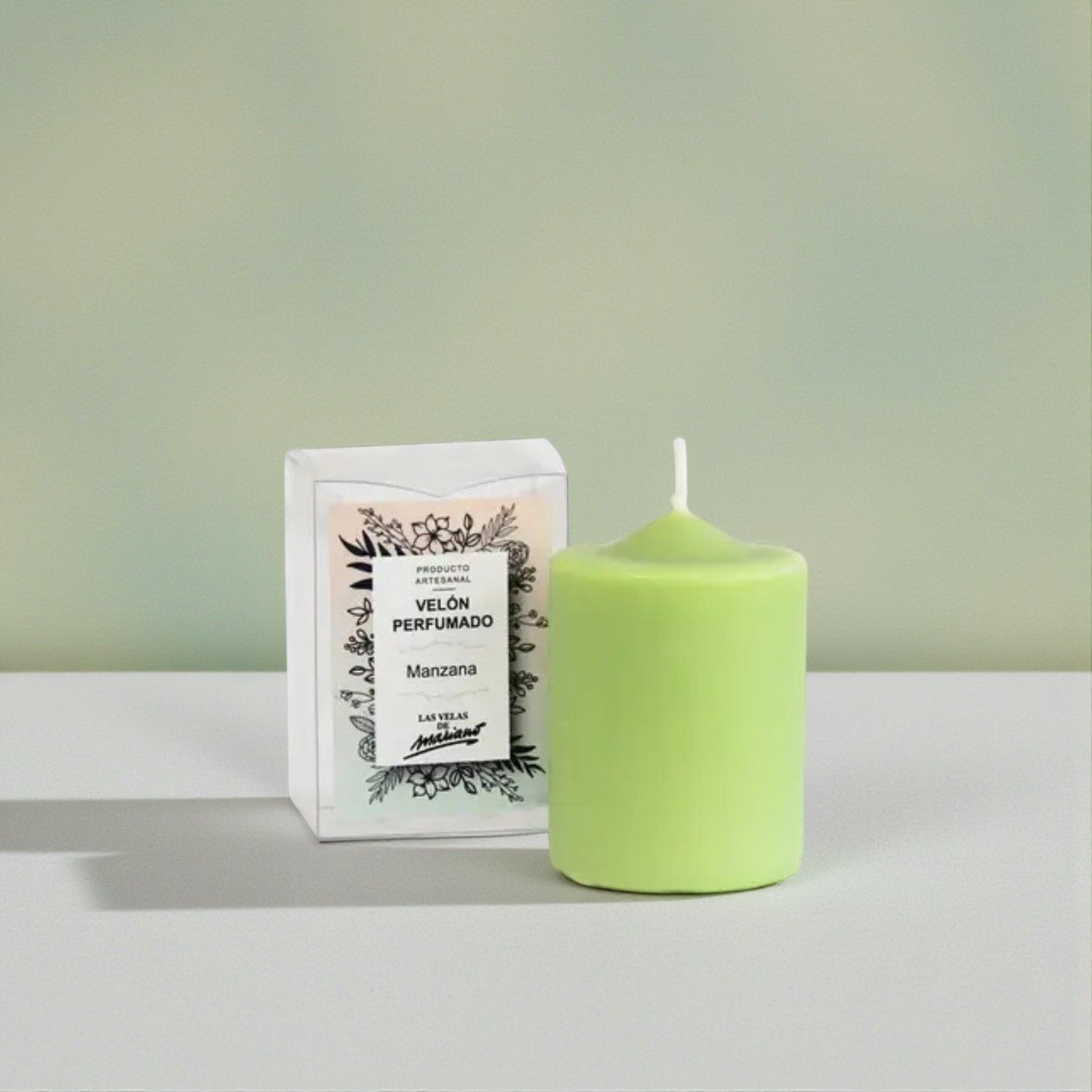 Mini Bougie Artisanale Parfumée Pomme - Las Velas de Mariano