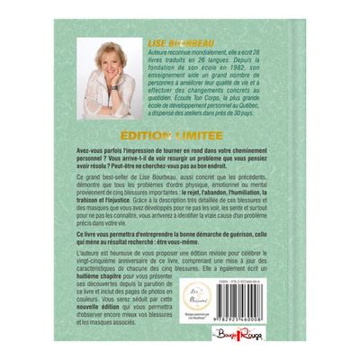 Les 5 Blessures qui empêche d'être soi-même - Livre - Lise Bourbeau