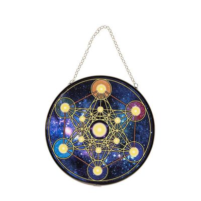 Attrape-Soleil en Verre – Symbole de Métatron - diamètre 15 cm