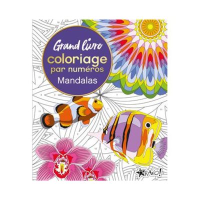Grand livre coloriage par numéros Mandalas