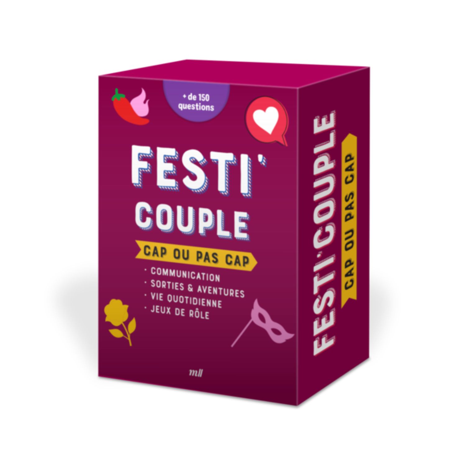 Festi'Couple - Cap ou pas Cap - 80 cartes pour jouer à deux - Mercileslivres