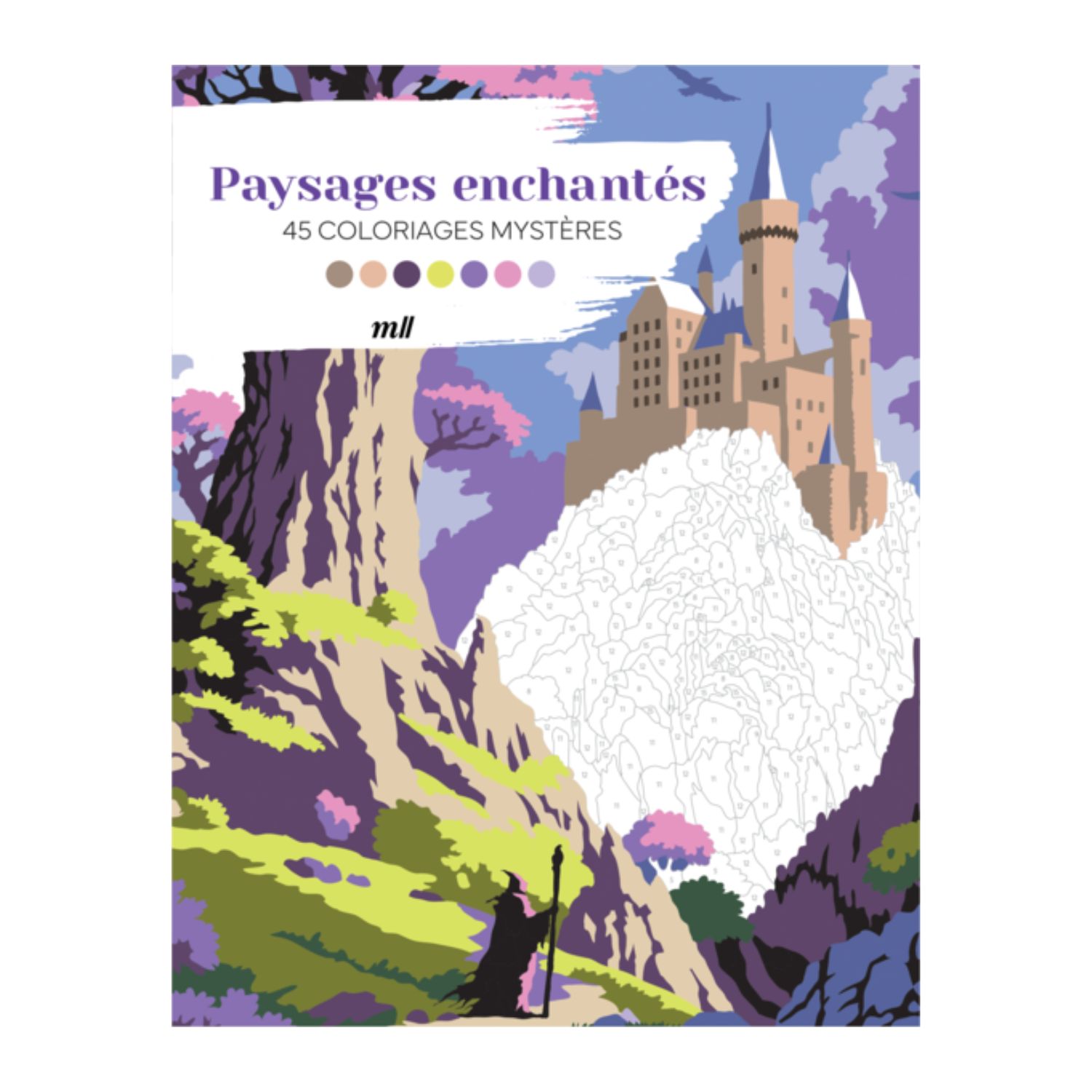Paysages enchantés - 45 coloriages mystères - Livre - Alexis Ferrol