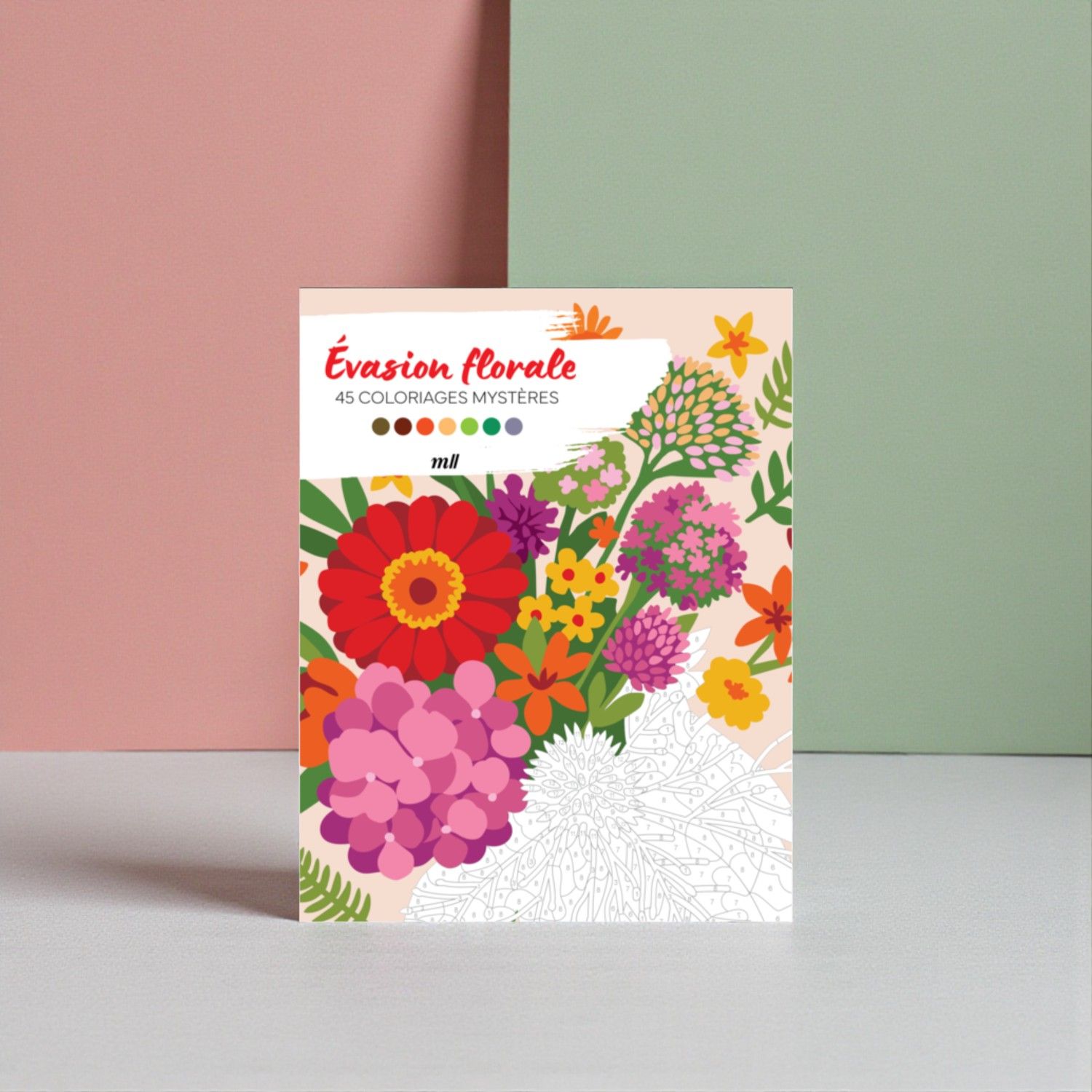 Évasion florale - 45 coloriages mystères - Livre - Charlotte Mendes