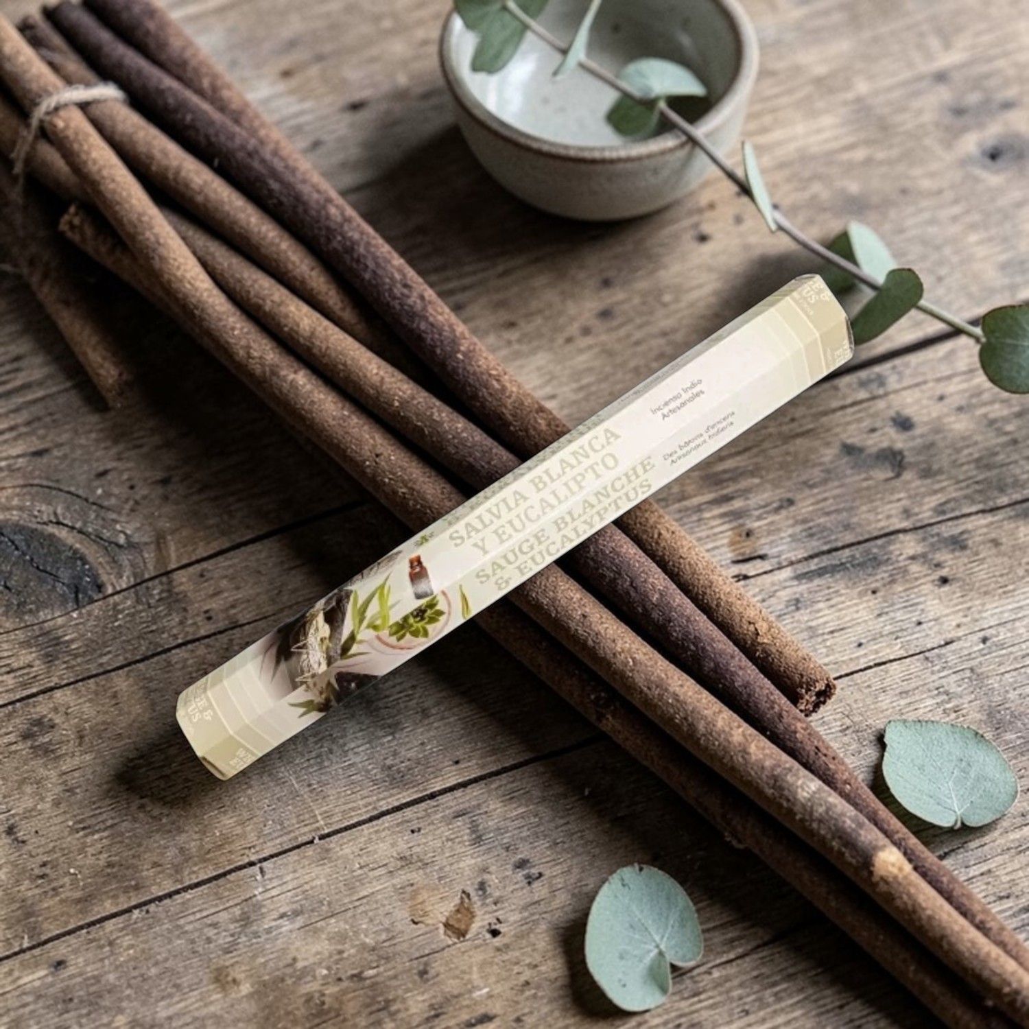 Encens en Sauge Blanche &amp; Eucalyptus – Green Tree - Bâtons d'encens