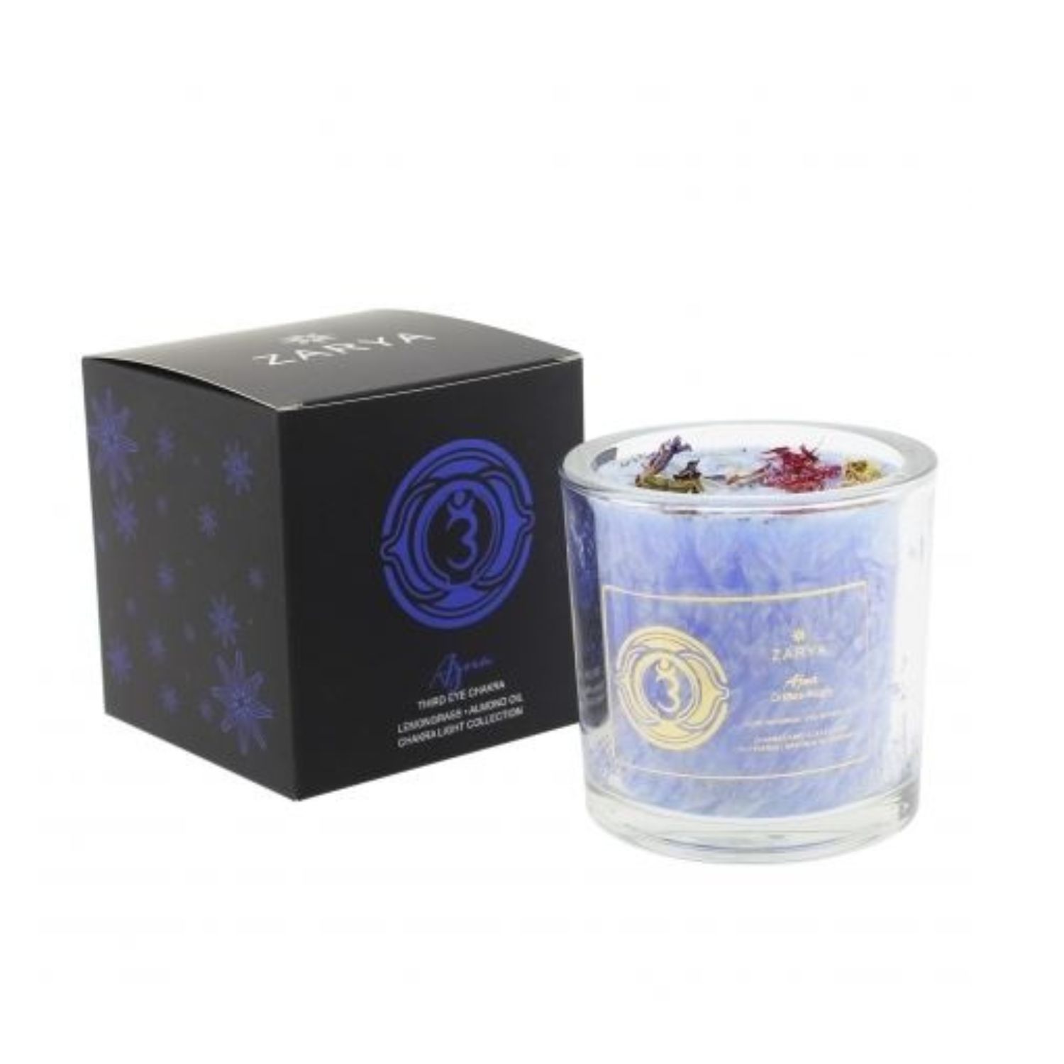 Bougie parfumée chakra du troisième oeil - Zarya
