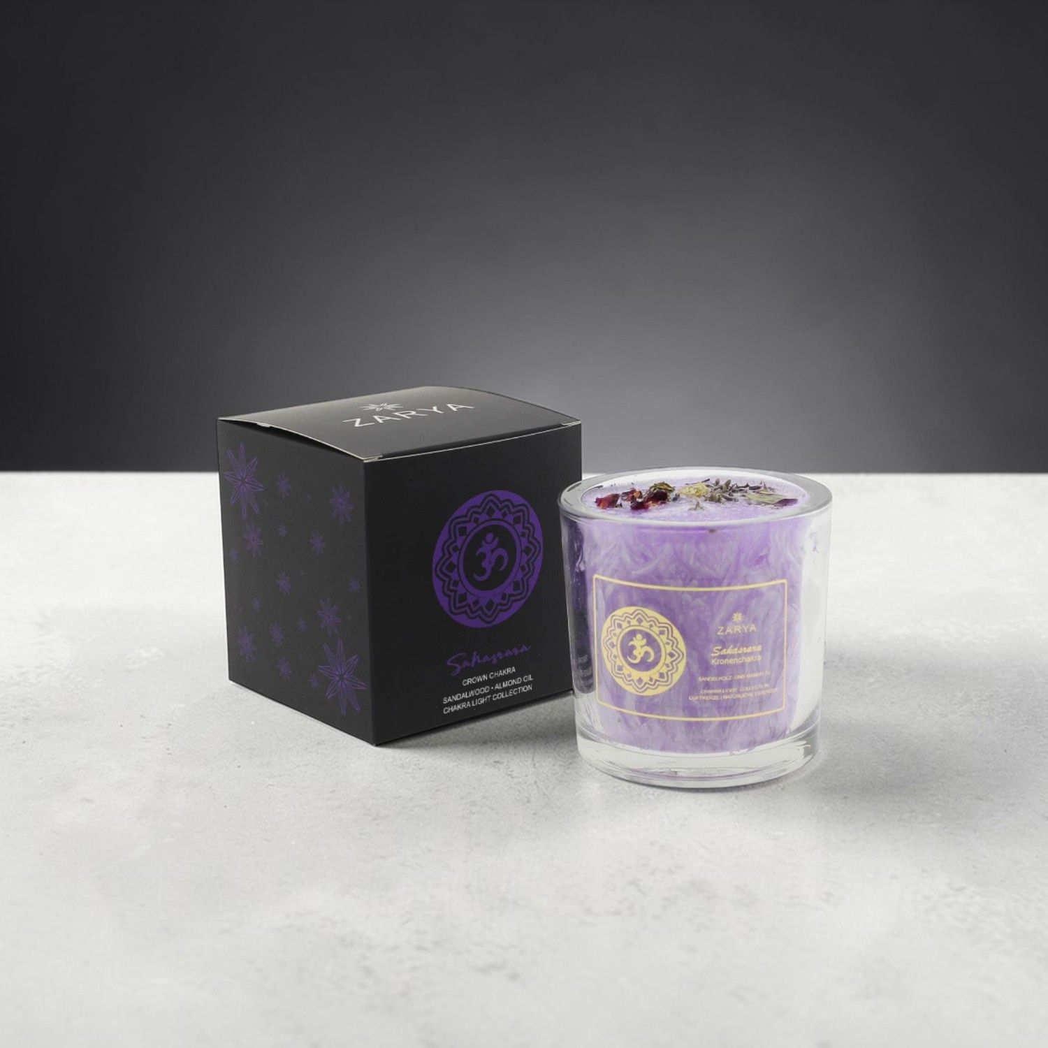 Bougie parfumée chakra couronne - Zarya