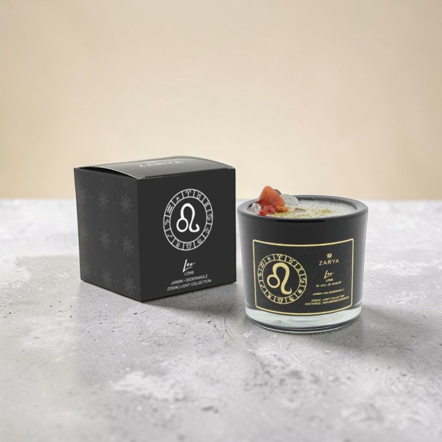 Bougie parfumée signe astrologique lion - Zarya