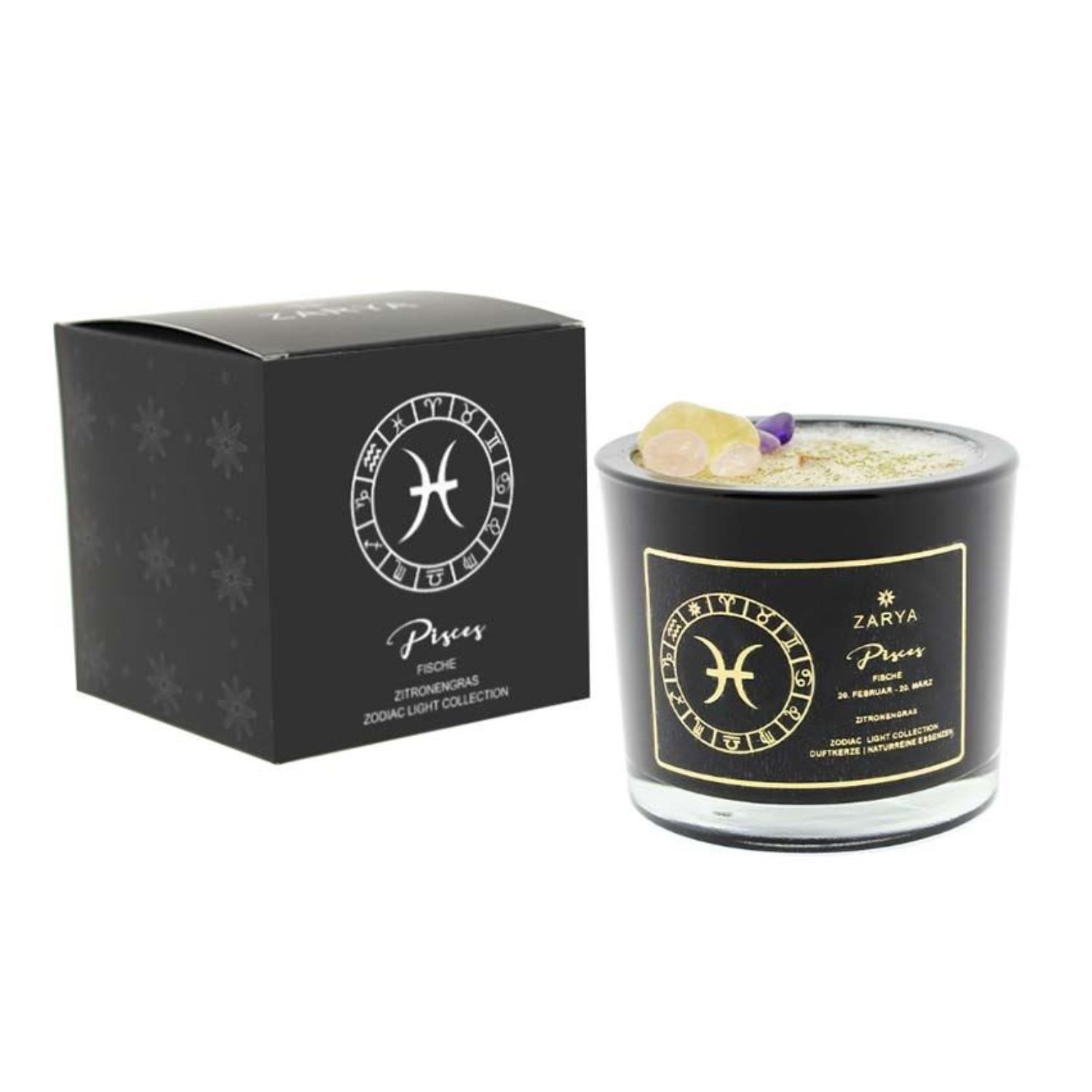 Bougie parfumée signe astrologique poisson - Zarya