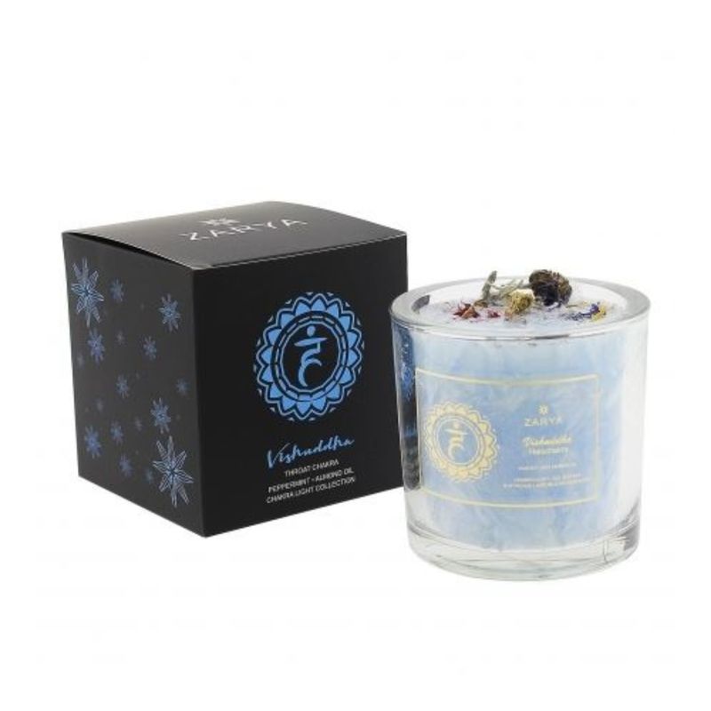 Bougie parfumée chakra de la gorge - Zarya
