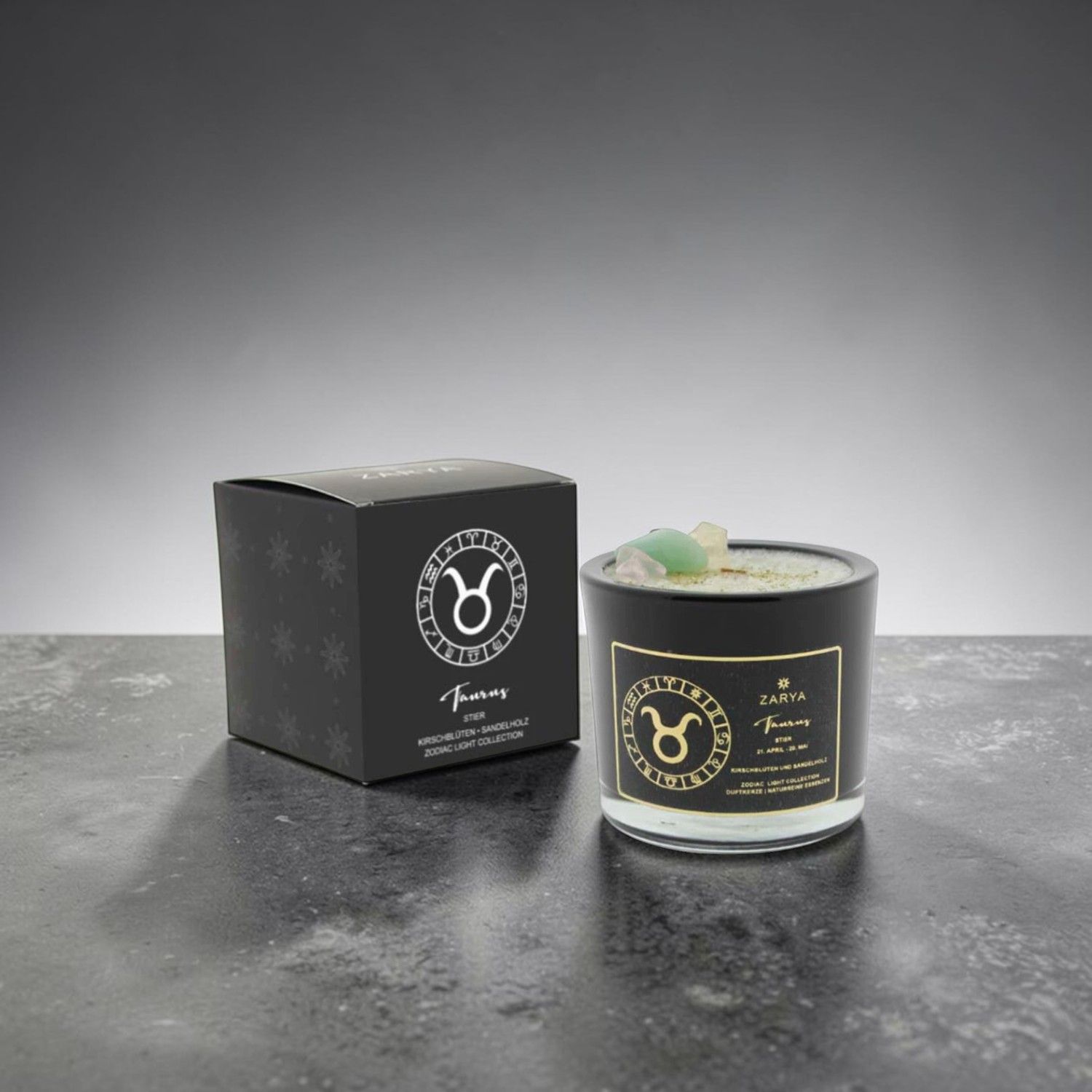 Bougie parfumée signe astrologique taureau - Zarya