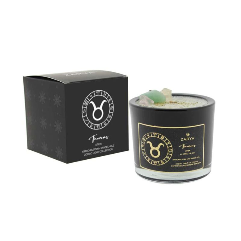 Bougie parfumée signe astrologique taureau - Zarya